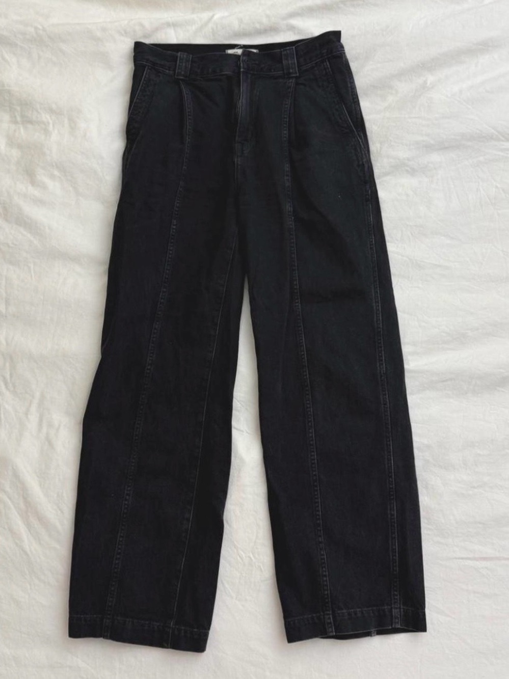 Madewell The Perfect Vintage Black Wide-Leg Jean 27